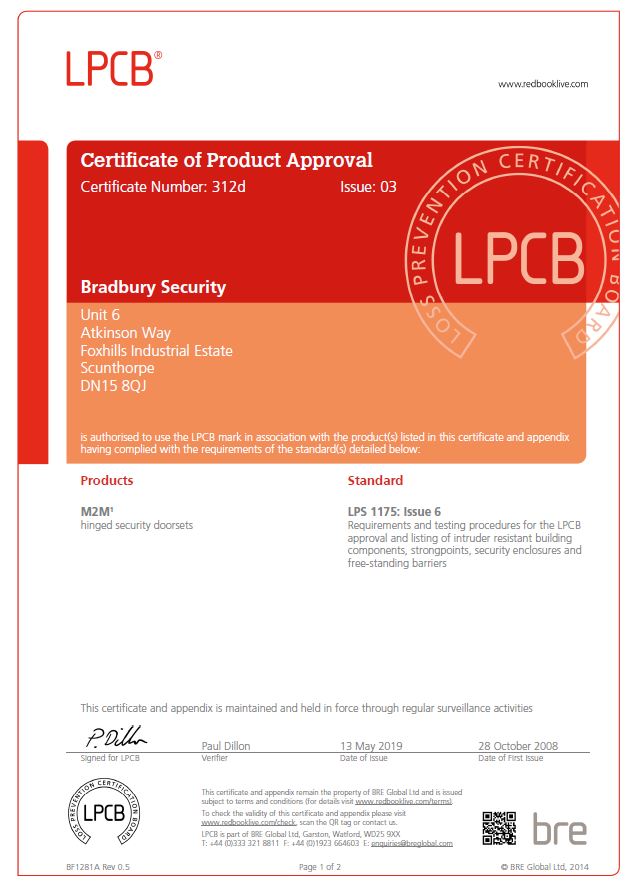 M2M LPS 1175 Certificate