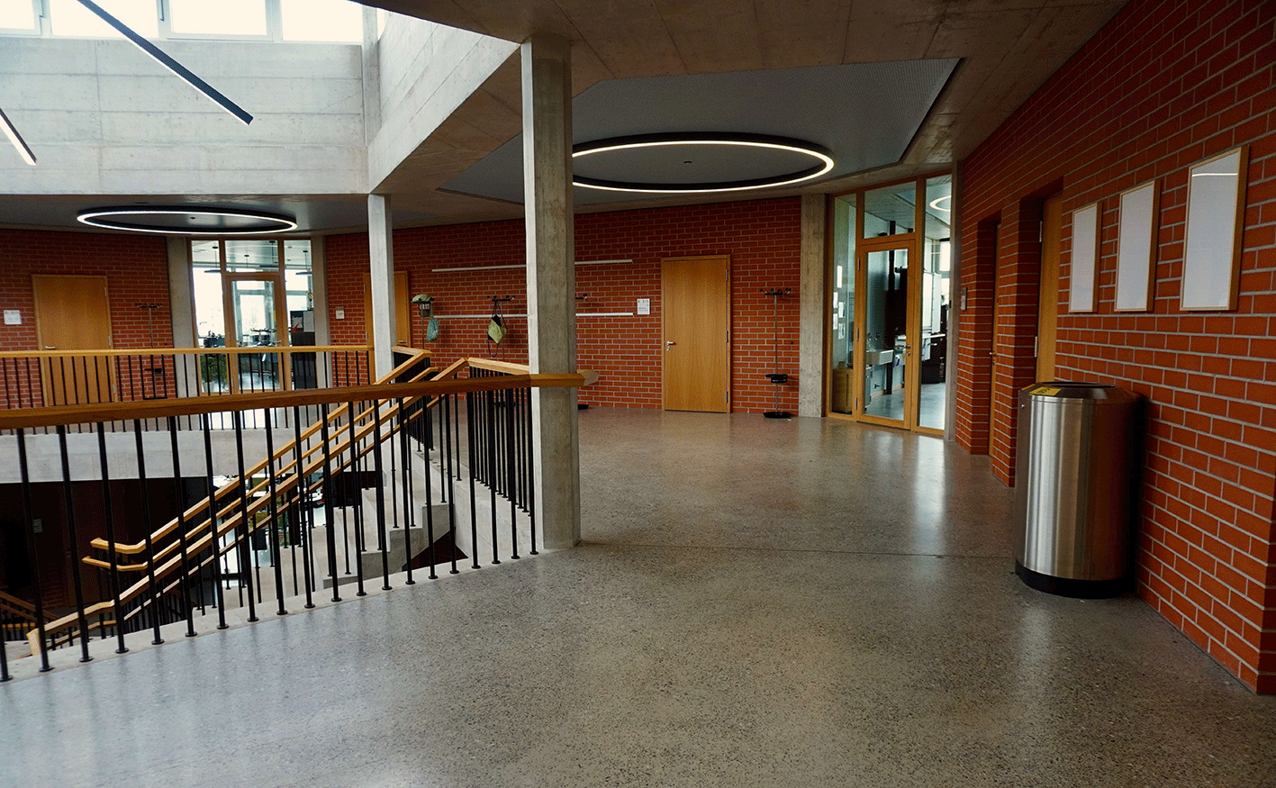 Empty school corridor.