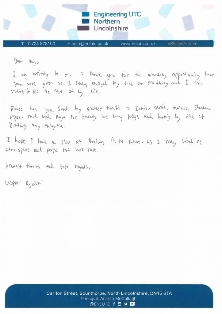 Letter from Casper