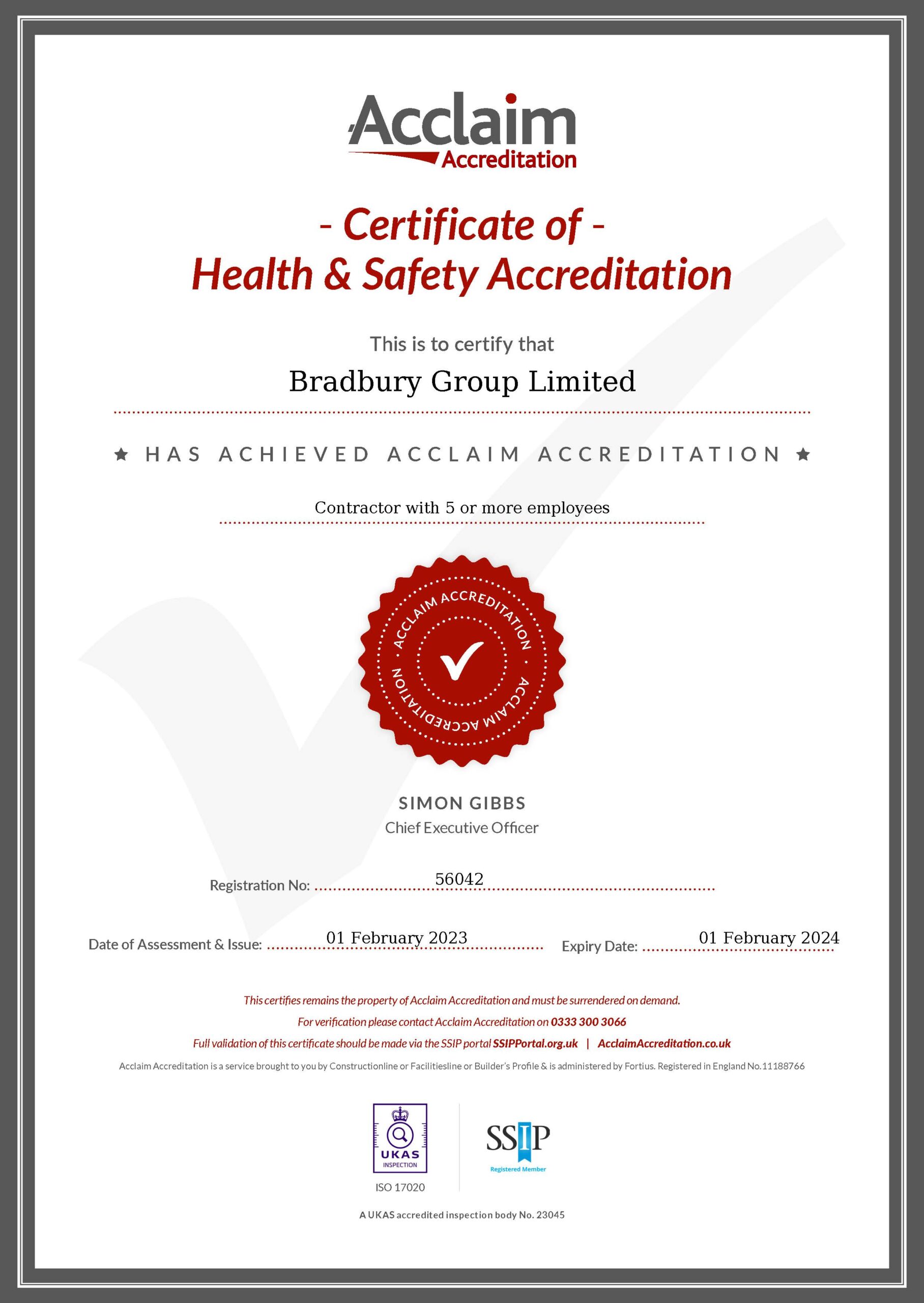 Health & Safety Acclaim Accreditation